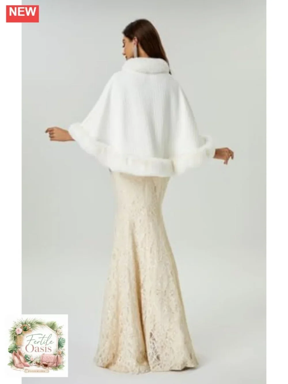 Faux Fur Wraps Shawls Stole Cape for Prom Wedding Party